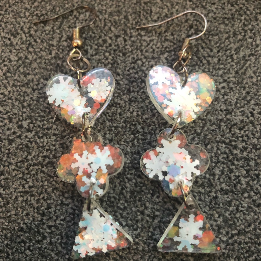 Noel glitter dangles